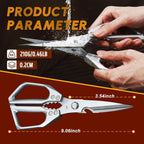 High-Hard Stainless Steel Kitchen Scissors, Aluminum Handle Dishwasher Safe