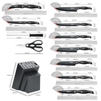 19-Piece Ultra-Sharp Kitchen Knife Set with Block