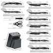 19-Piece Ultra-Sharp Kitchen Knife Set with Block