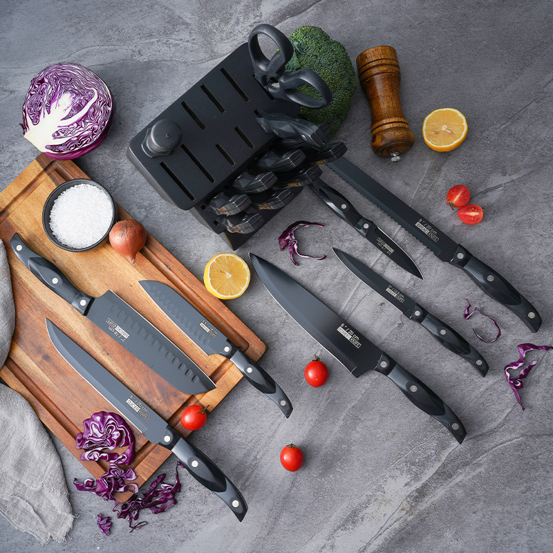 19-Piece Ultra-Sharp Kitchen Knife Set with Block