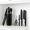 Kitchen Knife Set, 5-Piece Stainless Steel Multifunctional Chef Knife Set with Block & Gift Box Packaging