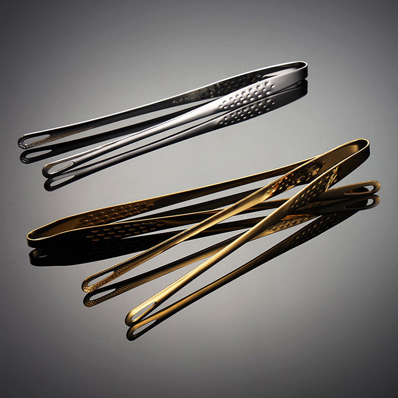 Korean-Style Stainless Steel Long-Handle Food Tongs