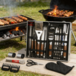 38-Piece Stainless Steel BBQ Tool Set with Aluminum Case