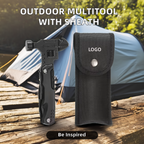 EDC Outdoor Multi-Functional Tactical Hammer with Folding Knife & Pliers