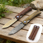 High-quality Damascus steel outdoor folding knife, G10 textured handle