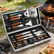 24-Piece Stainless Steel BBQ Tool Set, Outdoor & Garden Use