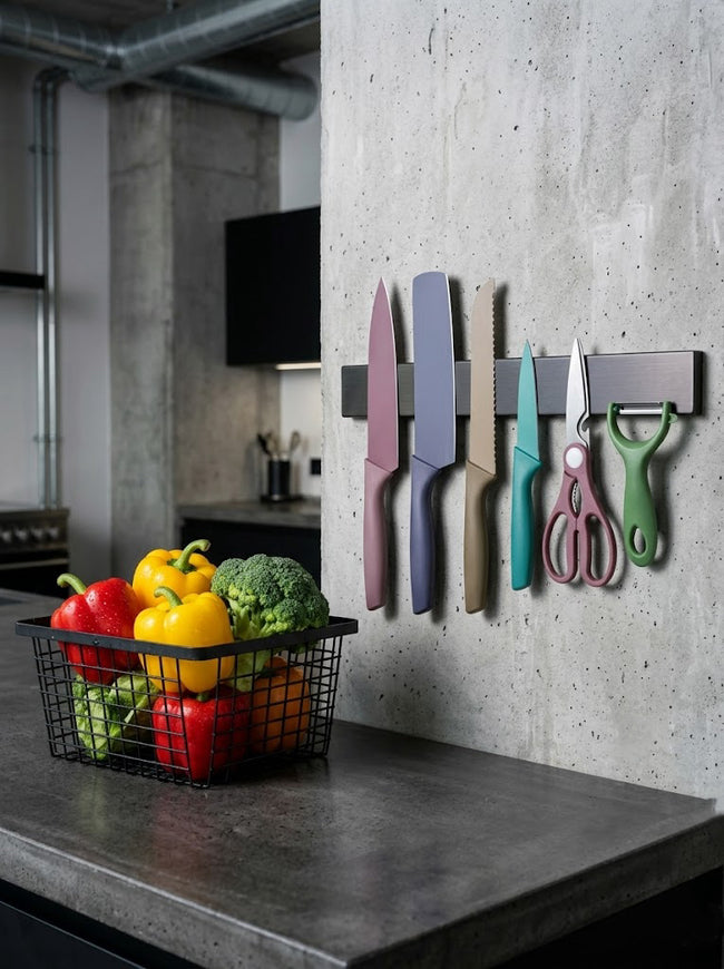 6-Piece Macaron Multi-Color Non-Stick Kitchen Knife Gift Set（Gift box not included）
