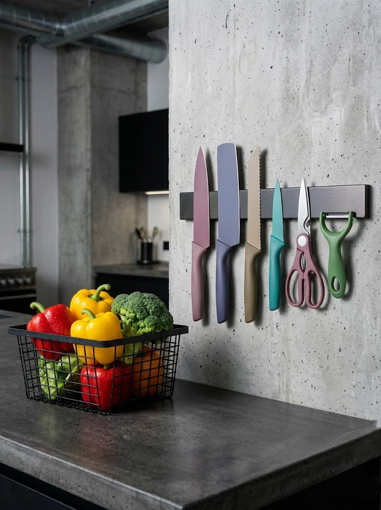 6-Piece Macaron Multi-Color Non-Stick Kitchen Knife Gift Set（Gift box not included）