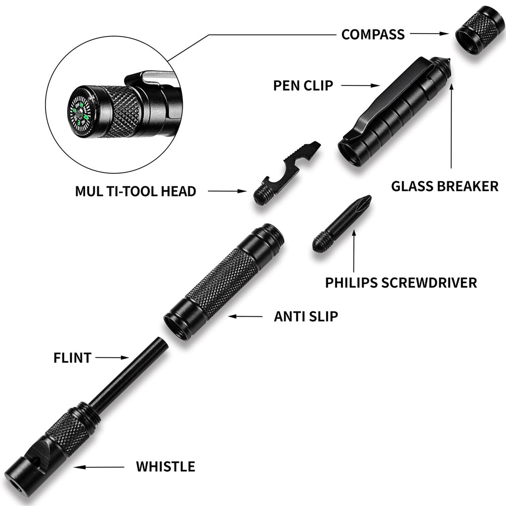 Multi-Functional Tactical Pen, Outdoor EDC Survival Tool