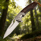 High-carbon steel M390 Damascus steel outdoor folding knife, survival knife for the outdoors