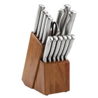 15-Piece High-Quality Kitchen Knife Set with Wooden Block