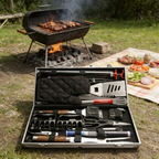 38-Piece Stainless Steel BBQ Tool Set with Aluminum Case