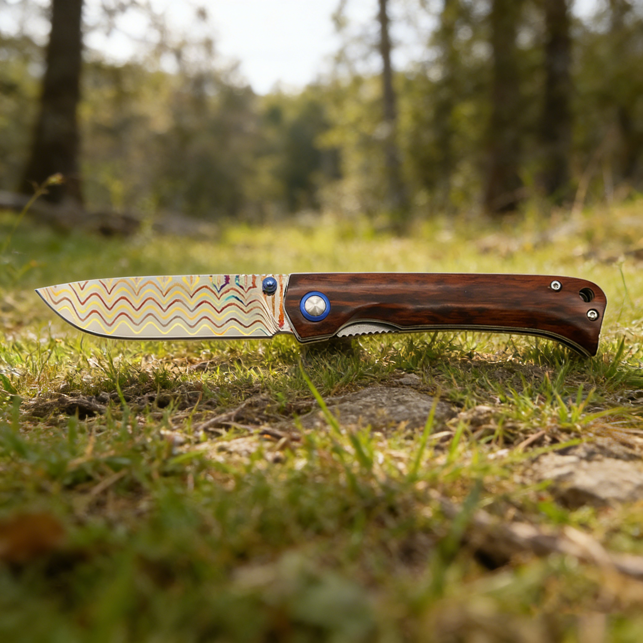 High-quality Damascus steel outdoor folding knife, G10 textured handle