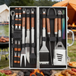 24-Piece Stainless Steel BBQ Tool Set, Outdoor & Garden Use