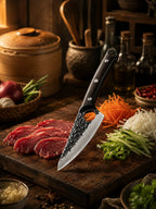 Hand Forged 5Cr15 Damascus Boning & Utility Chef Knife