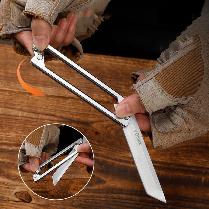 Full Steel Stainless Steel Folding Knife, EDC Outdoor Tool