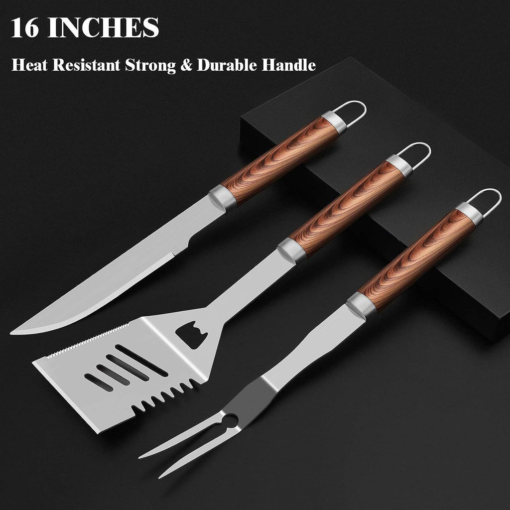 24-Piece Stainless Steel BBQ Tool Set, Outdoor & Garden Use