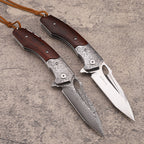 High-carbon steel M390 Damascus steel outdoor folding knife, survival knife for the outdoors