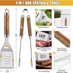 38-Piece Stainless Steel BBQ Tool Set with Aluminum Case