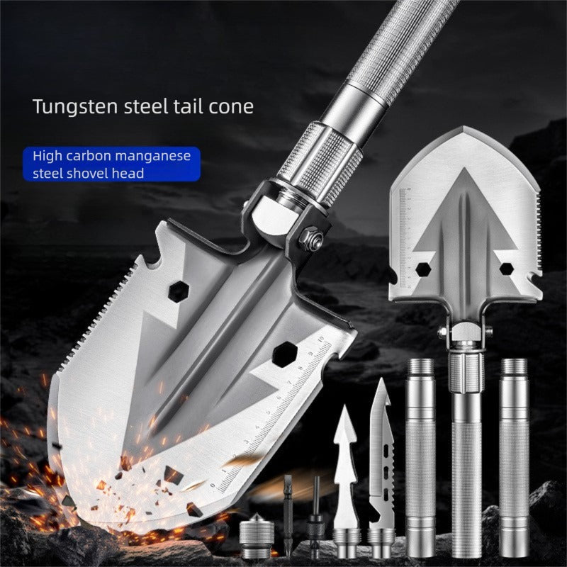 Portable Multi-Functional Outdoor Shovel, Detachable Survival Tool