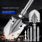 Portable Multi-Functional Outdoor Shovel, Detachable Survival Tool