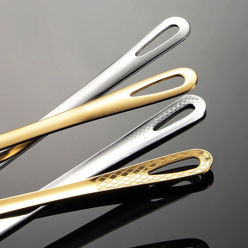 Korean-Style Stainless Steel Long-Handle Food Tongs