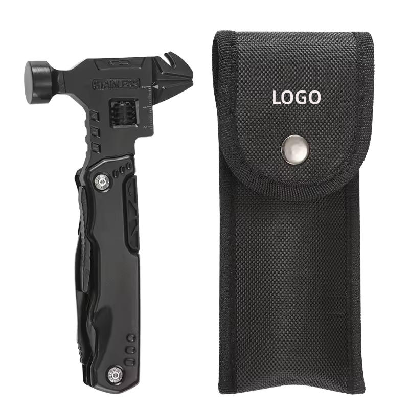 EDC Outdoor Multi-Functional Tactical Hammer with Folding Knife & Pliers