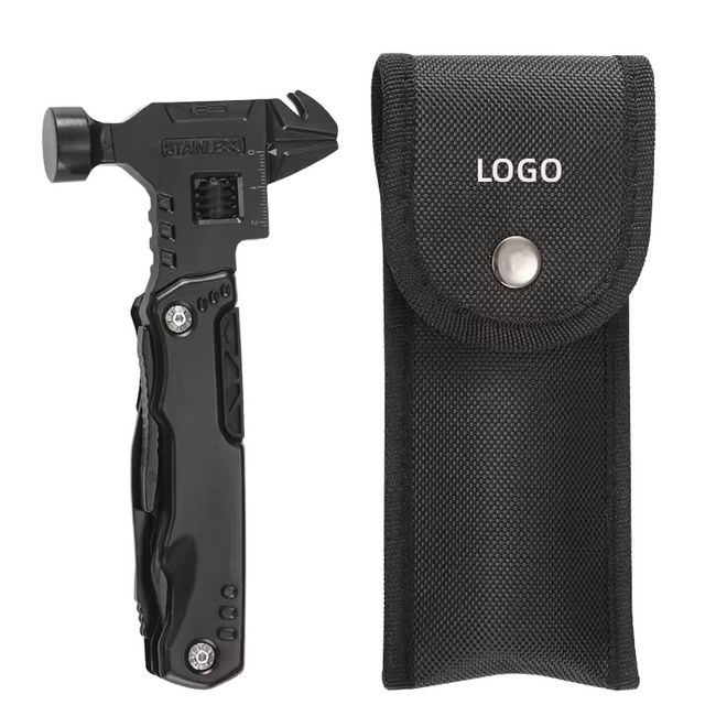 EDC Outdoor Multi-Functional Tactical Hammer with Folding Knife & Pliers