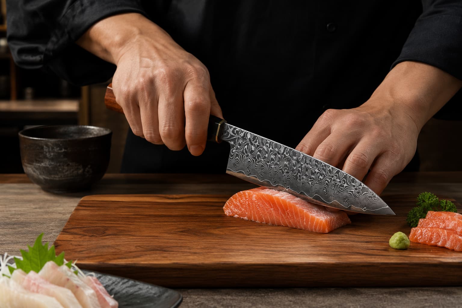 8.1 Inch 67-Layer Damascus Steel Kiritsuke Chef Knife, Traditional Octagonal Natural Wood Handle, Multipurpose Professional Kitchen Sushi & Meat Cutting Knife Main image