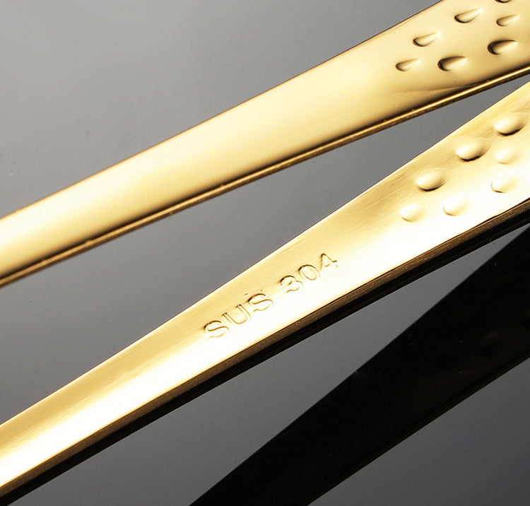 Korean-Style Stainless Steel Long-Handle Food Tongs