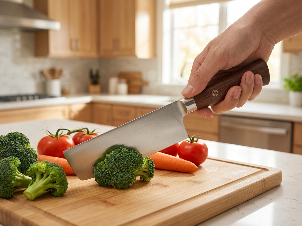 7 Inch 9Cr18Mov High Carbon Steel Chinese Vegetable Cleaver