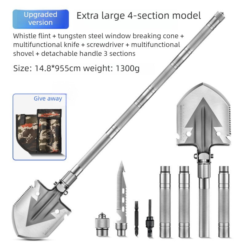Portable Multi-Functional Outdoor Shovel, Detachable Survival Tool