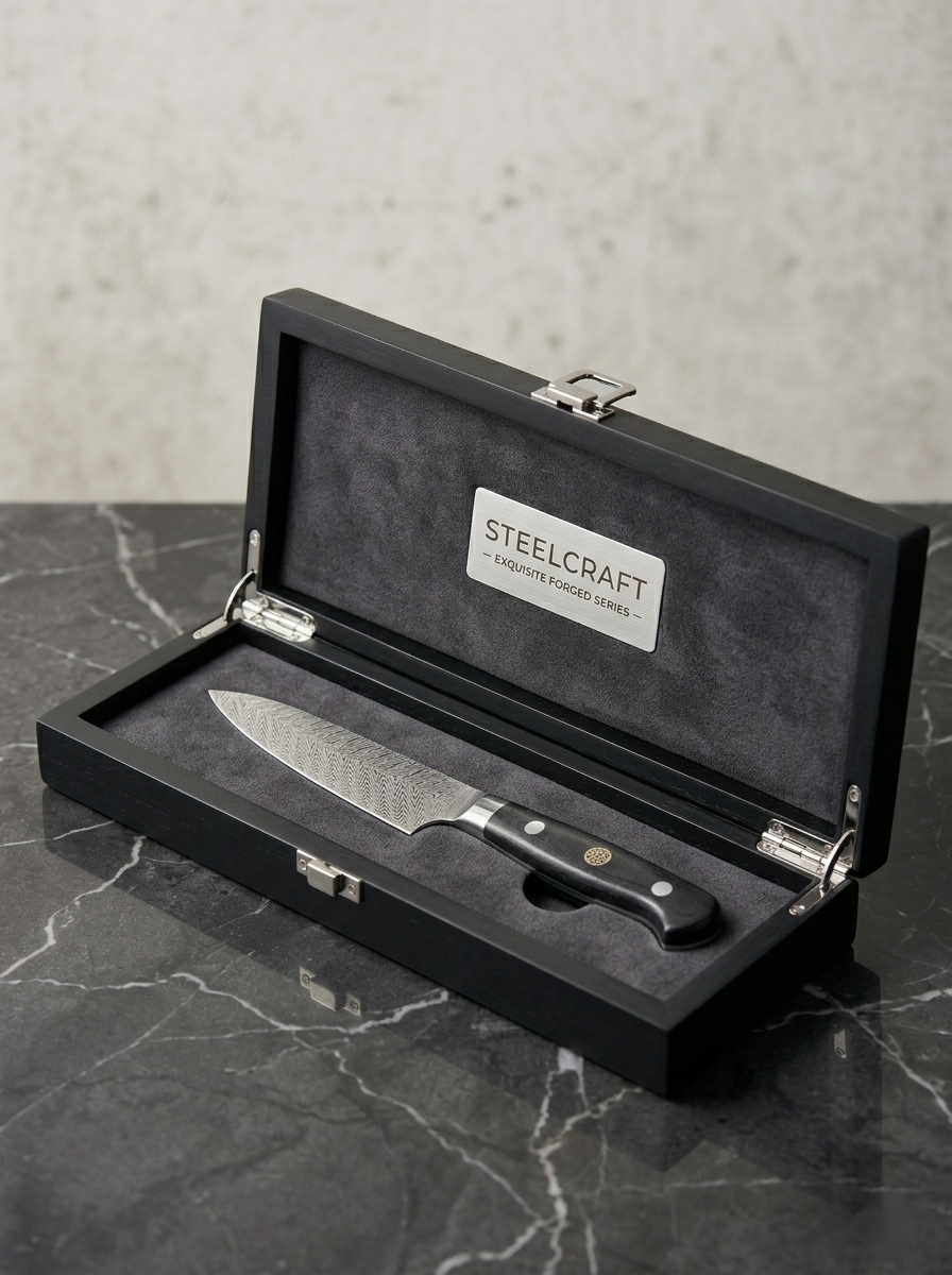 5.5 Inch 67-Layer Damascus Steel Multipurpose Utility Knife, Black Micarta Handle with Decorative Brass Flower Rivet, Premium Small Kitchen Paring Knife with Luxury Wooden Gift Box Main image