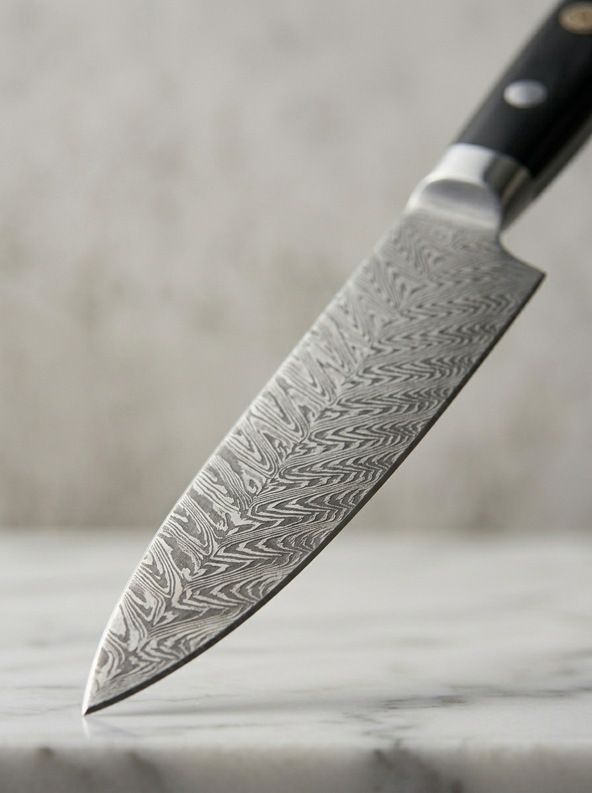 5.5 Inch 67-Layer Damascus Steel Multipurpose Utility Knife, Black Micarta Handle with Decorative Brass Flower Rivet, Premium Small Kitchen Paring Knife with Luxury Wooden Gift Box