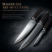 Hand Forged Damascus Steel 3 Pieces Culinary Knife Set – Luxury Kitchen Essential