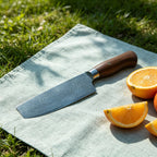 7 Inch Authentic 67-Layer Damascus Steel Nakiri Knife with Solid Ebony Wood Handle
