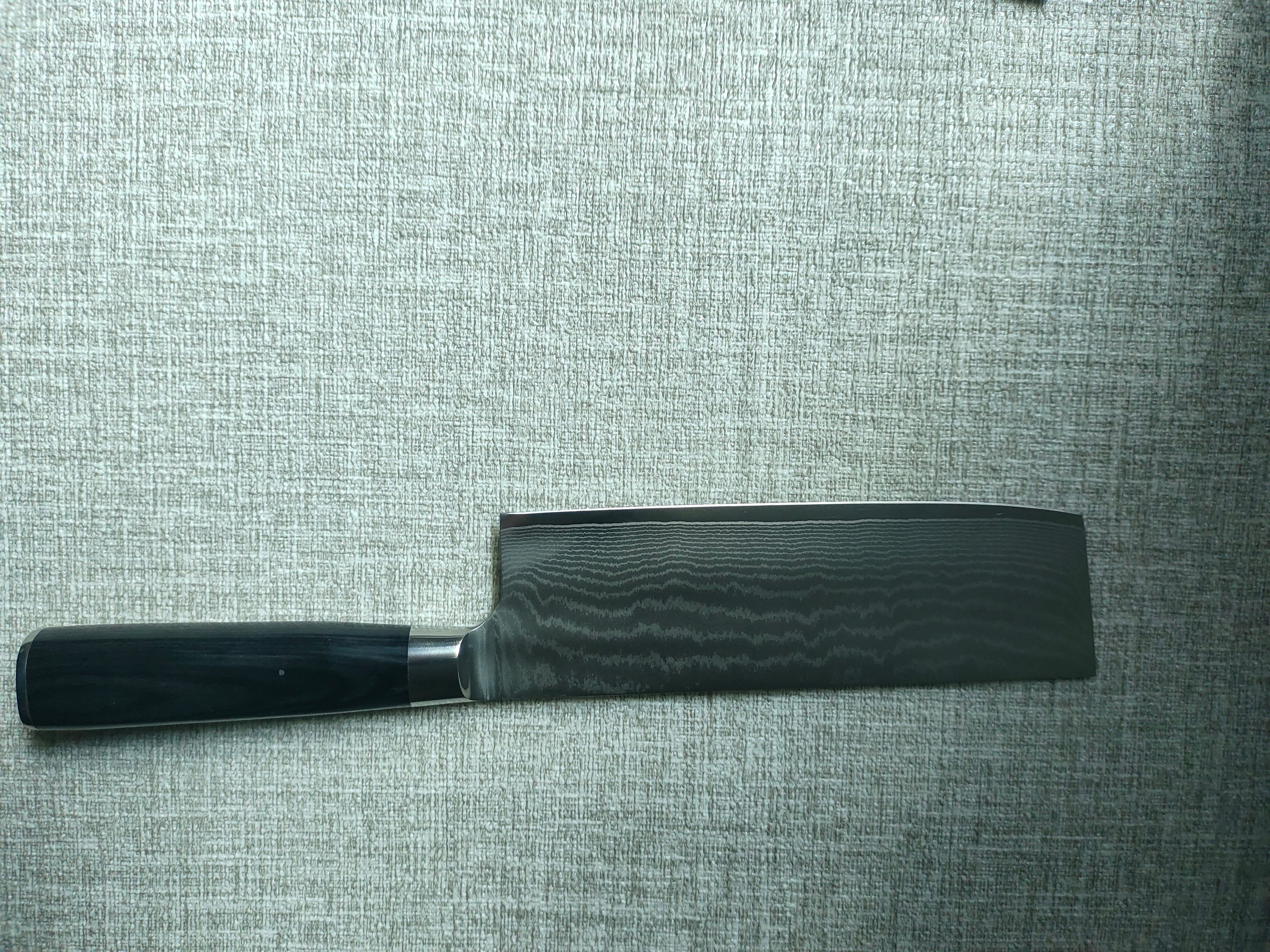 7 Inch 67-Layer High Carbon Damascus Steel Nakiri Knife, Ebony Wood Handle Japanese Vegetable Cleaver for Home & Professional Cooking