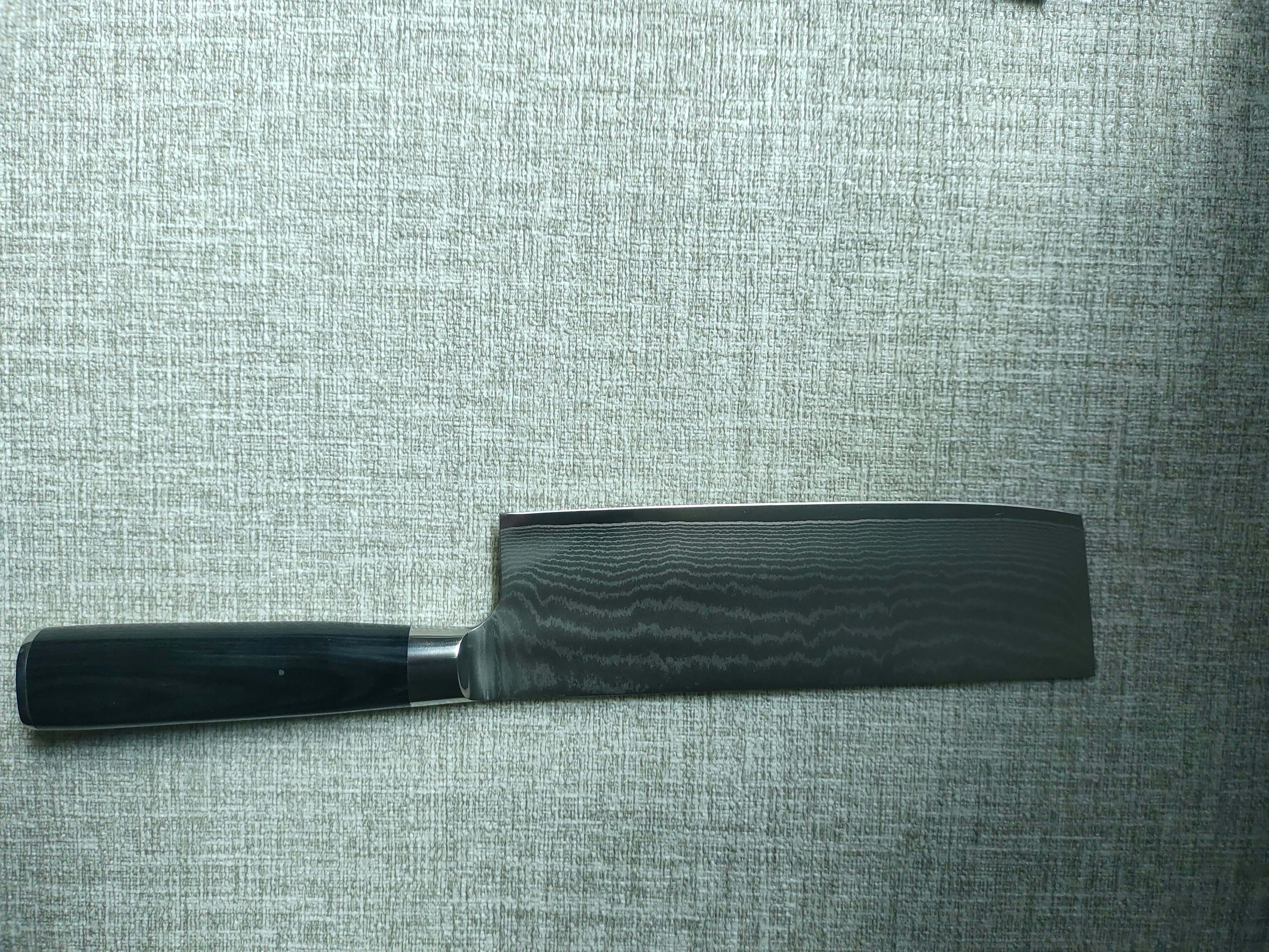 7 Inch 67-Layer High Carbon Damascus Steel Nakiri Knife, Ebony Wood Handle Japanese Vegetable Cleaver for Home & Professional Cooking