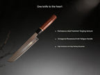 9 Inch Japanese Yanagiba Sashimi Knife, High Carbon Steel Single Bevel Blade, Rosewood Handle with Black Ebony Ferrule & Gold Accent, Professional Sushi Slicing Kitchen Knife