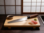 9 Inch Japanese Yanagiba Sashimi Knife, High Carbon Steel Single Bevel Blade, Rosewood Handle with Black Ebony Ferrule & Gold Accent, Professional Sushi Slicing Kitchen Knife