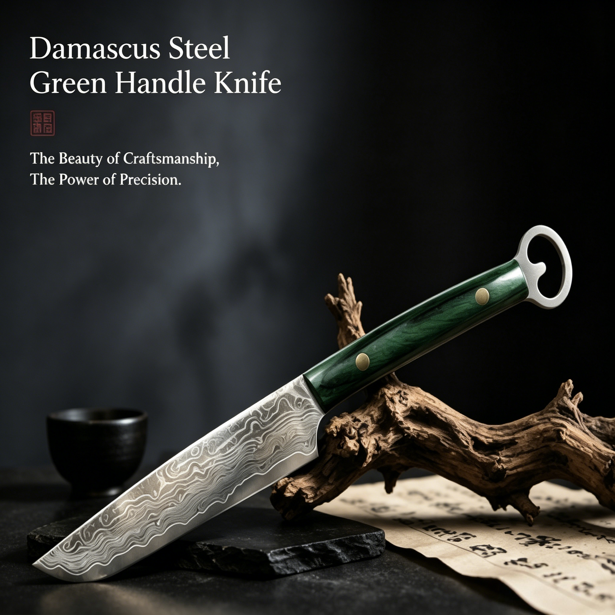 5 Inch 67-Layer Damascus Multi-Purpose Kitchen Knife with Built-in Bottle Opener