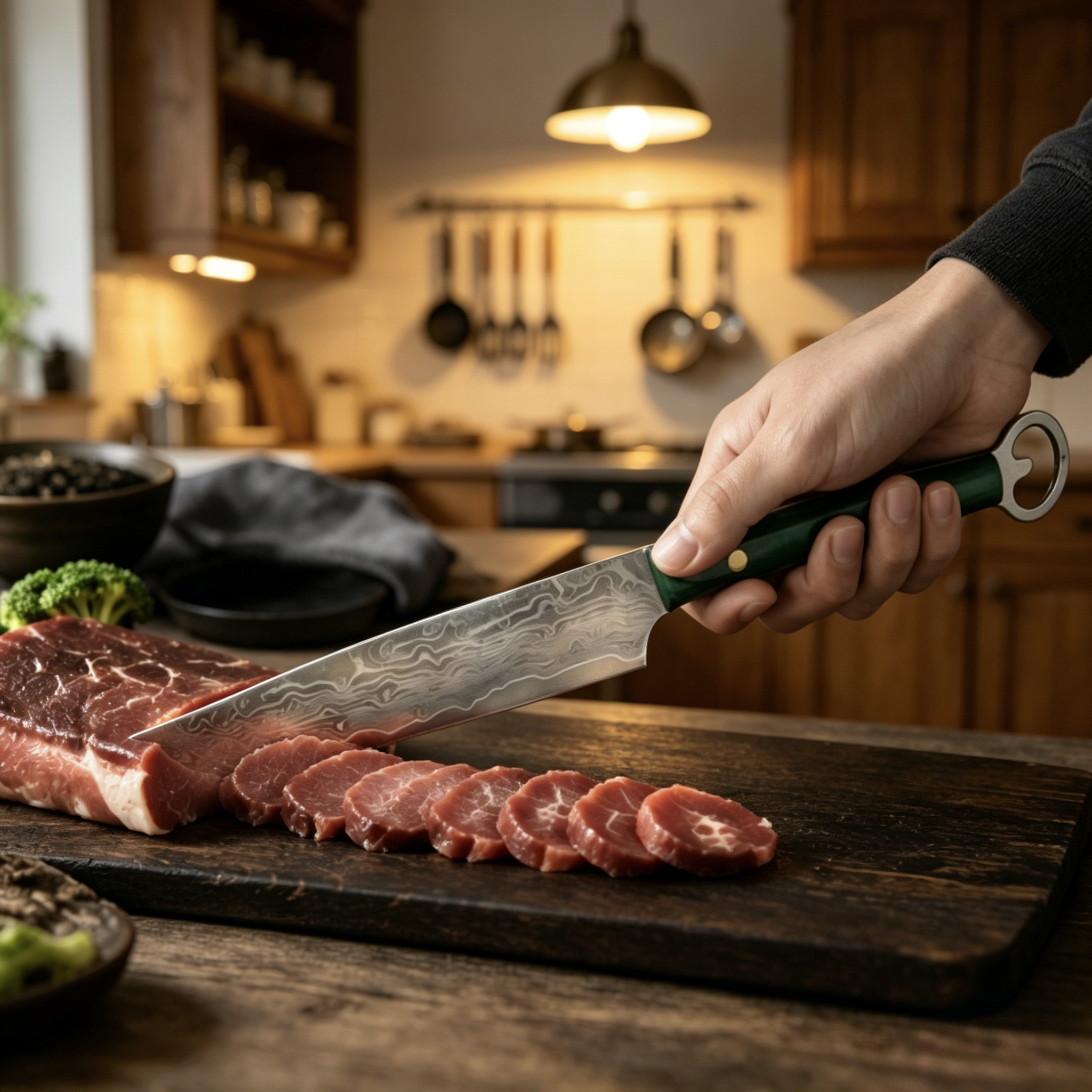 5 Inch 67-Layer Damascus Multi-Purpose Kitchen Knife with Built-in Bottle Opener