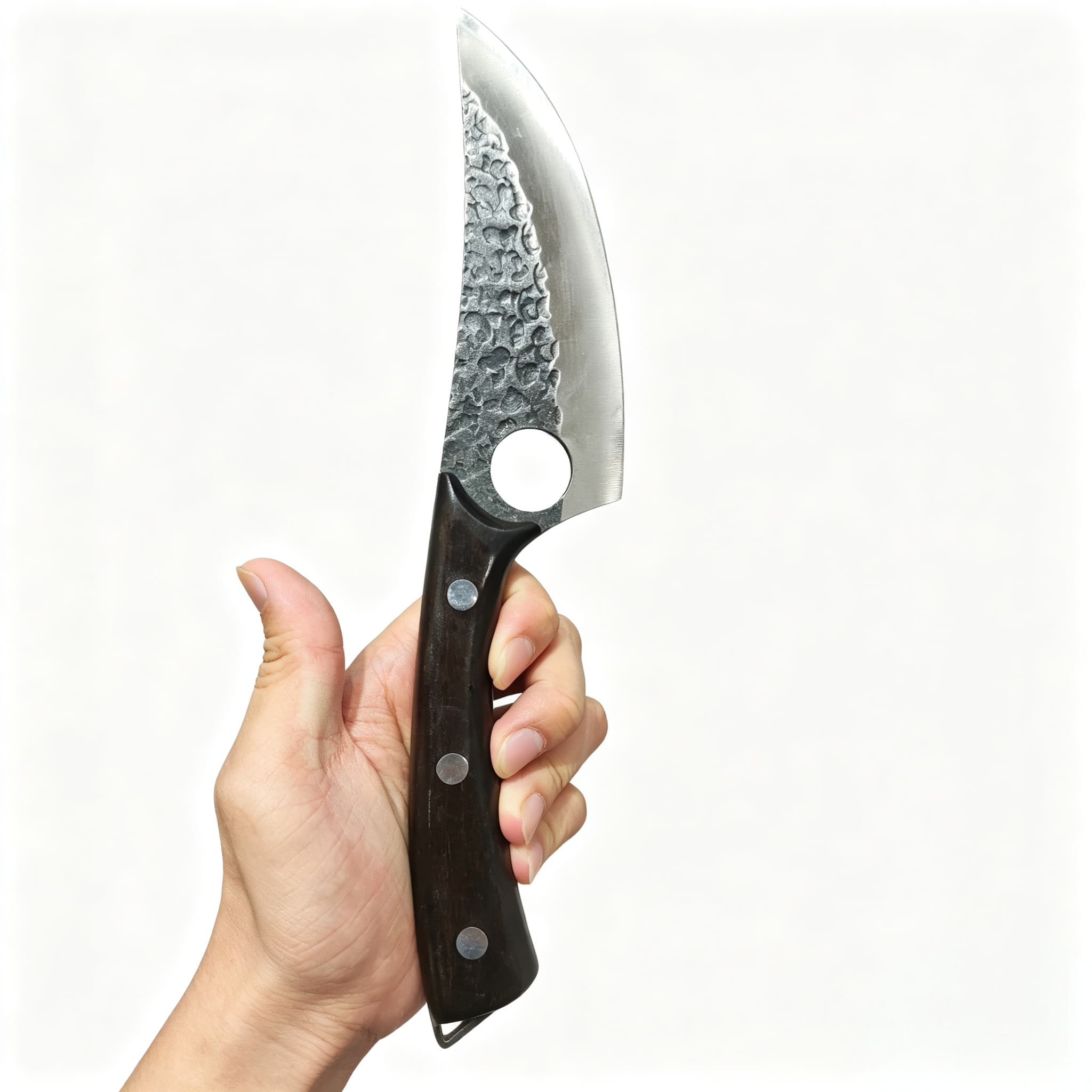 Hand Forged 5Cr15 Damascus Boning & Utility Chef Knife メイン画像