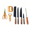 8-Piece Hammered High-Carbon Stainless Steel Kitchen Knife Gift Set