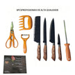 8-Piece Hammered High-Carbon Stainless Steel Kitchen Knife Gift Set