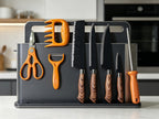 8-Piece Hammered High-Carbon Stainless Steel Kitchen Knife Gift Set