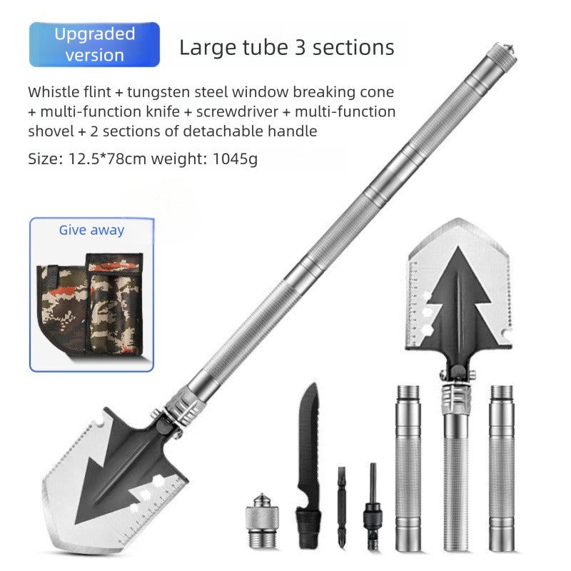 Portable Multi-Functional Outdoor Shovel, Detachable Survival Tool