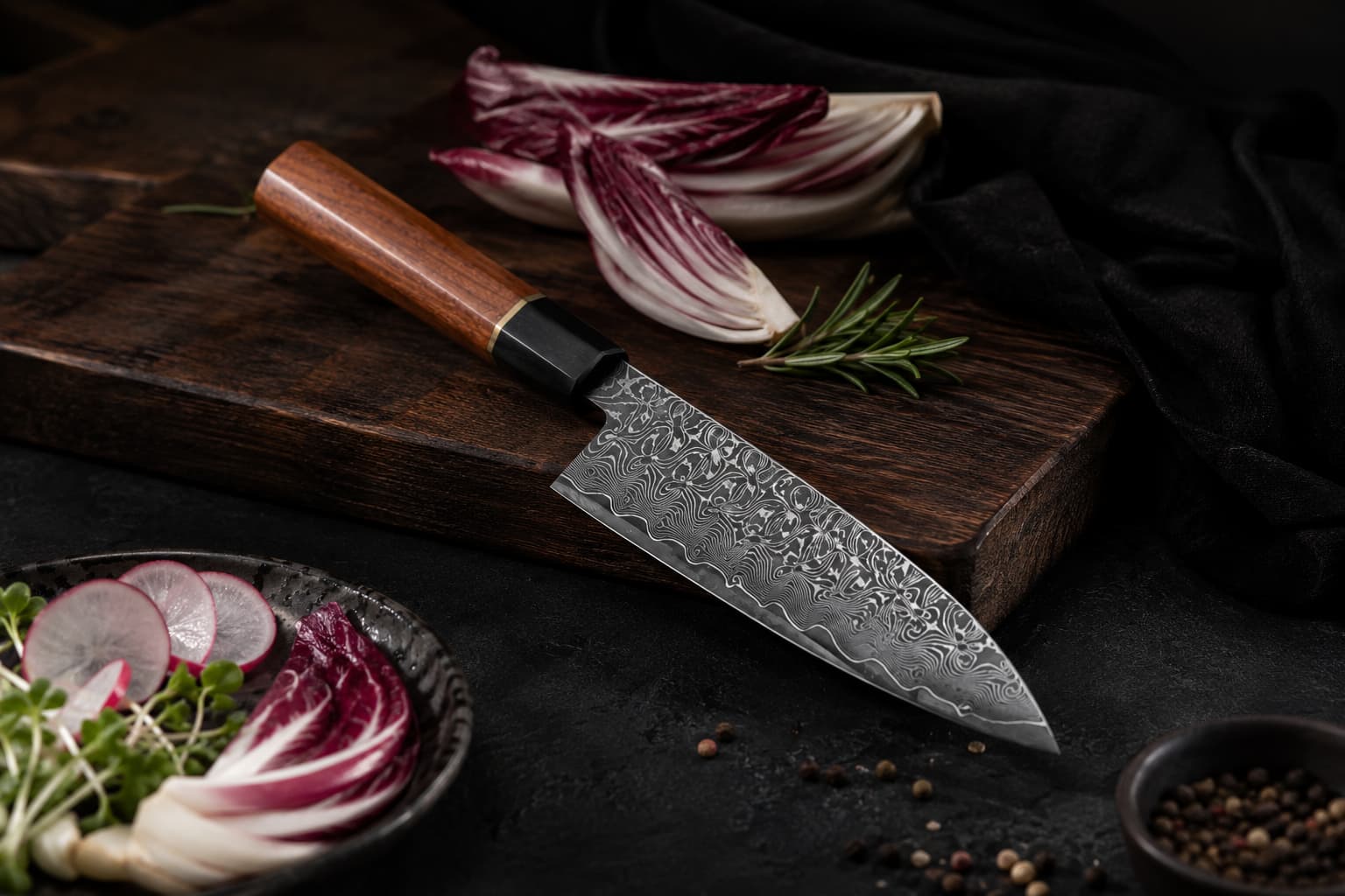 8.1 Inch 67-Layer Damascus Steel Kiritsuke Chef Knife, Traditional Octagonal Natural Wood Handle, Multipurpose Professional Kitchen Sushi & Meat Cutting Knife