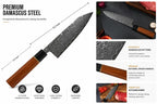 8.1 Inch 67-Layer Damascus Steel Kiritsuke Chef Knife, Traditional Octagonal Natural Wood Handle, Multipurpose Professional Kitchen Sushi & Meat Cutting Knife