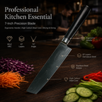7 Inch 67-Layer High Carbon Damascus Steel Nakiri Knife, Ebony Wood Handle Japanese Vegetable Cleaver for Home & Professional Cooking